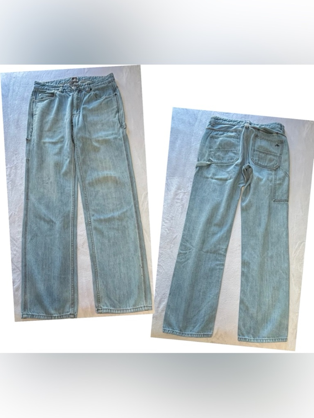 Ridgecut Men’s Carpenter Jeans - Size 32x34 - Light Wash Workwear Utility